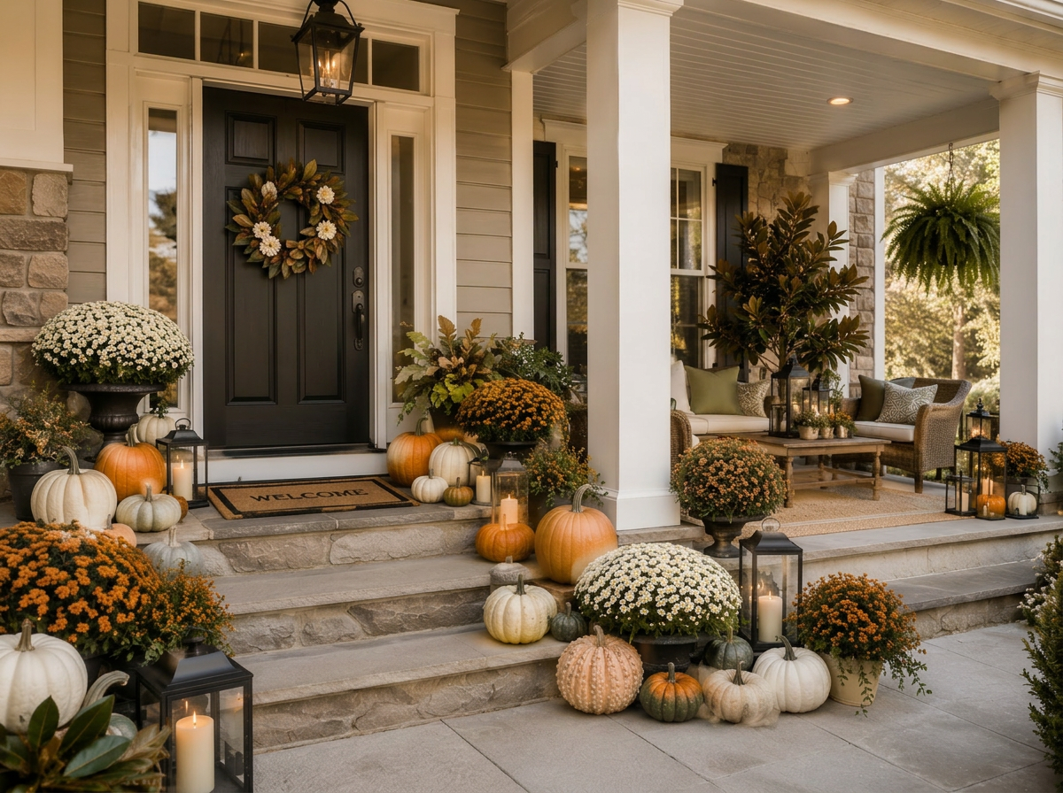 Magnolia gathering with seasonal mailbox styling